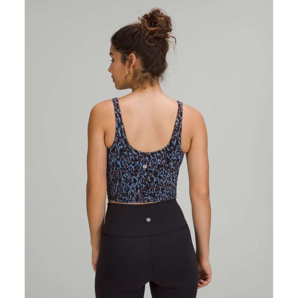 LULULEMON Align Tank Leopard Camo Blue Nile Multi Nulu V-Neck Top, Size 12 - Picture 3 of 16